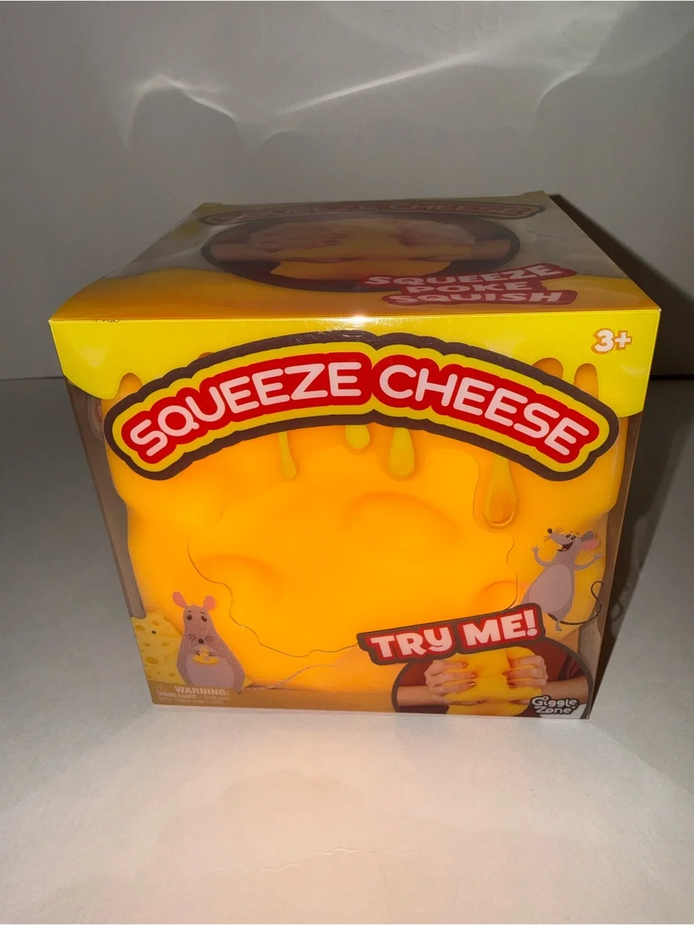 Sunny Days Jumbo Squeezy Cheese Yellow Squishy Toy Stress Relief Sensory Fun